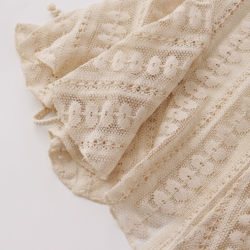 Original homemade forest retro irregular cut-out lace tie versatile layered skirt curtain one-piece meat fart curtain