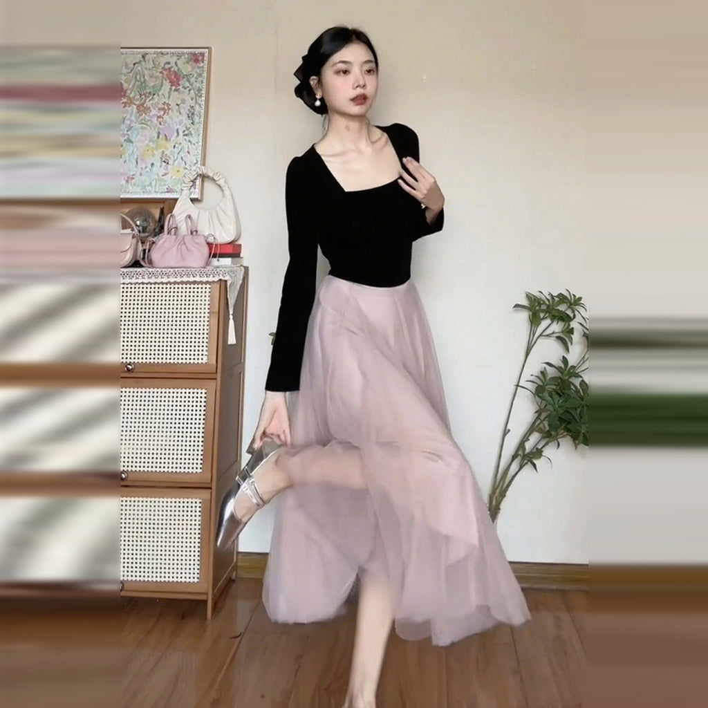 French Long Sleeve Princess Dress