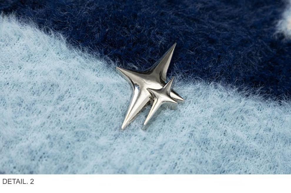 Fuzzy Striped Knit Cardigan Sweater