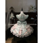Mint Macaron Princess Lolita JSK Dress - kawaii-inspired outfit in pastel colors - 17528011