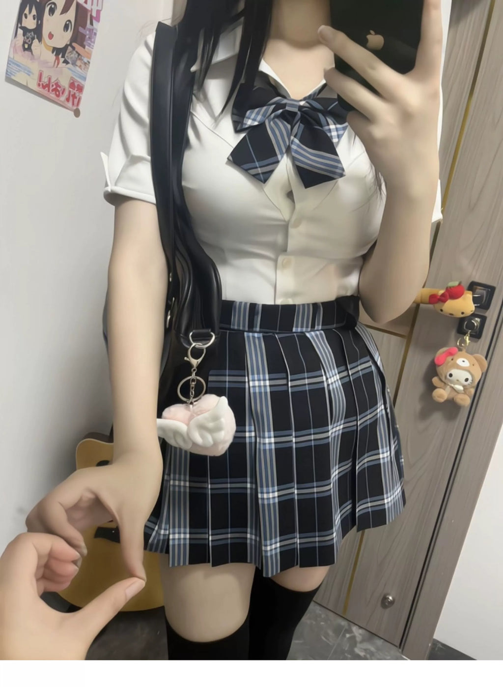 JK Waist Shirt & Pleated Skirt Set