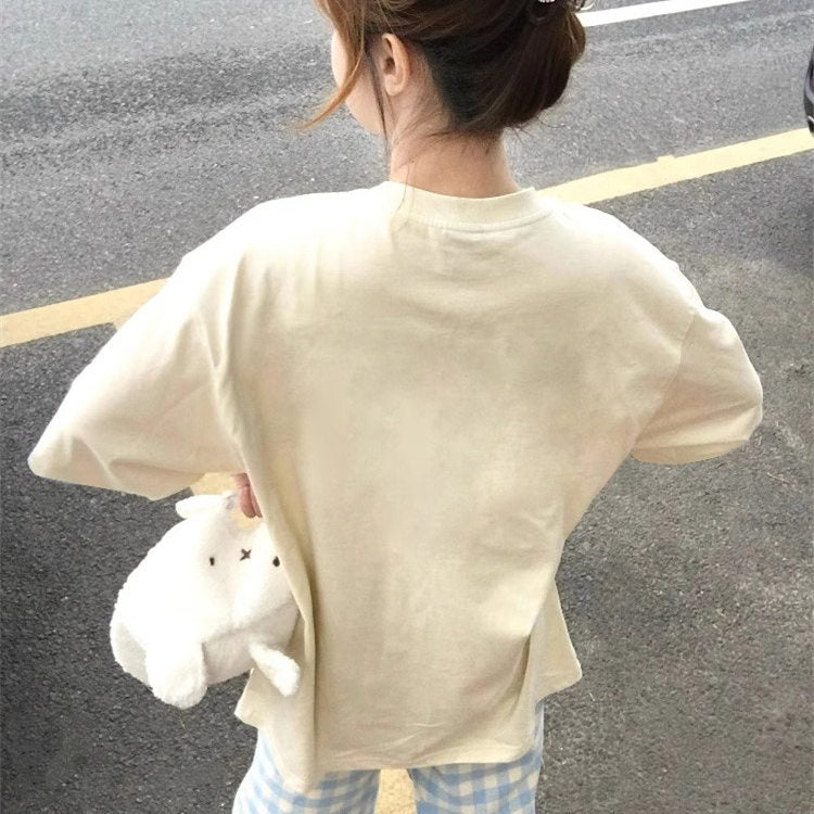 Dopamine Cartoon Cotton Summer T-Shirt