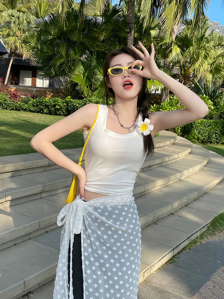 Summer Plus-Size Stretch Ribbed Camisole