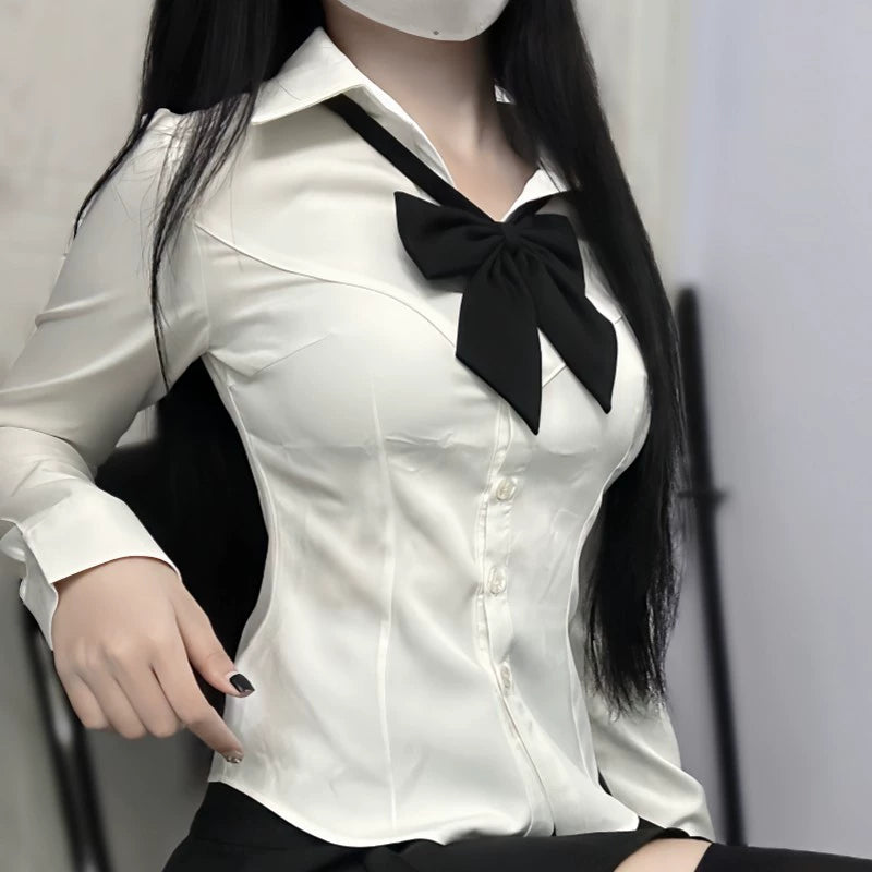 JK Waist Shirt & Pleated Skirt Set