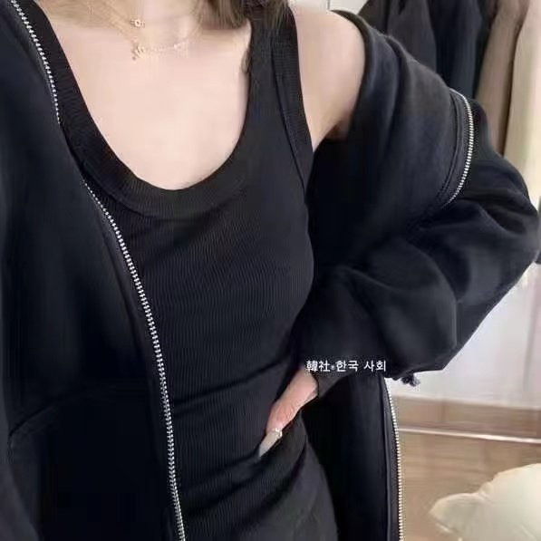 Modal Ribbed Scoop Neck Camisole Top