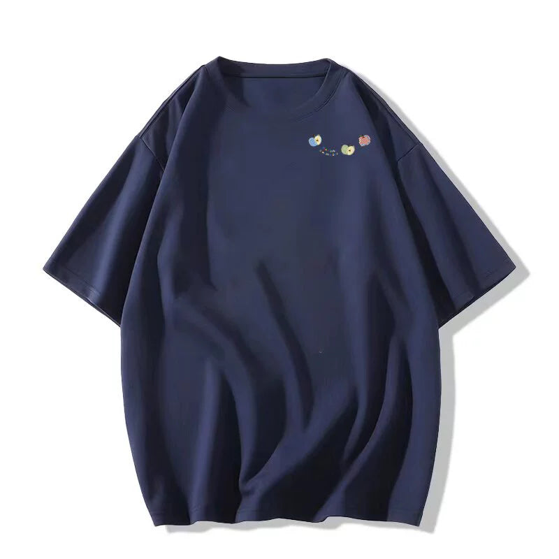 Summer Cotton Apple Graphic T-Shirt