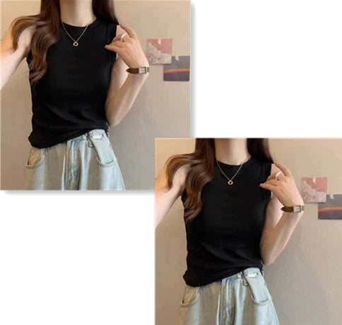 Modal Wide-Shoulder Slim Vest