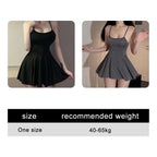 Pleated Backless Mini Dress