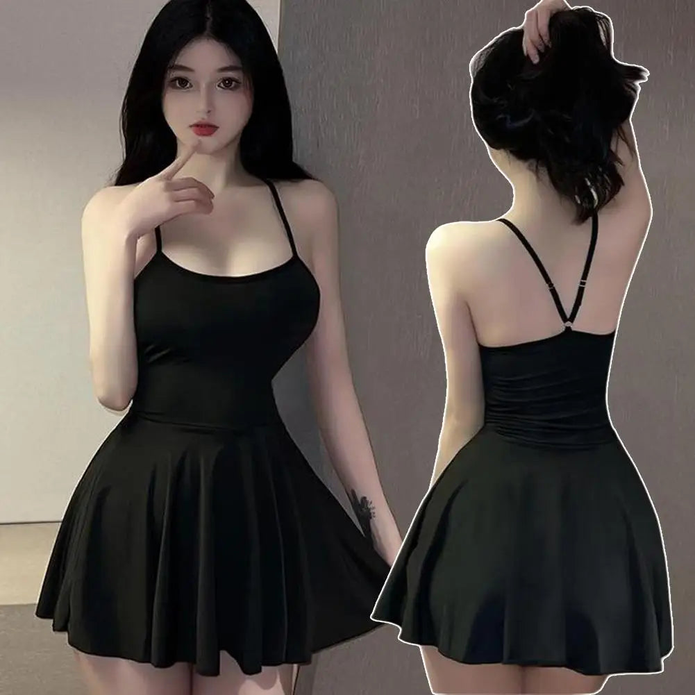Pleated Backless Mini Dress