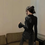Slim Turn-Down Collar Blouse