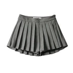 High Waist Pleated Mini Skirt