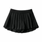 High Waist Pleated Mini Skirt