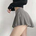 High Waist Pleated Mini Skirt
