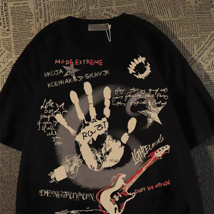 Cartoon Graphic Loose Fit T-Shirt