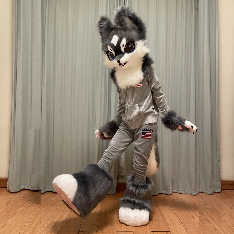 In Stock Fursuits head cheap animal head costume cat furry head kemono cute dog head costume role-playing costume