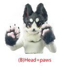 In Stock Fursuits head cheap animal head costume cat furry head kemono cute dog head costume role-playing costume - B