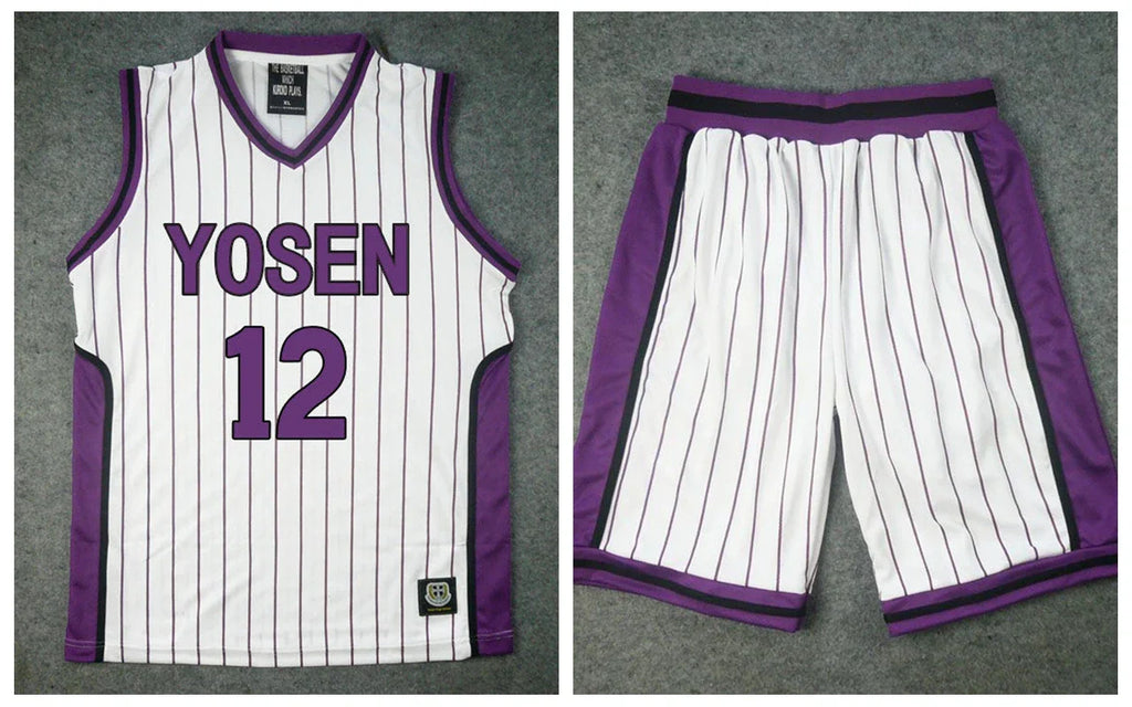 Kuroko no Basuke Anime Cosplay Yosen Basket School Uniform Murasakibara Atsushi Jersey Set 9 12 Sportswear Tshirt