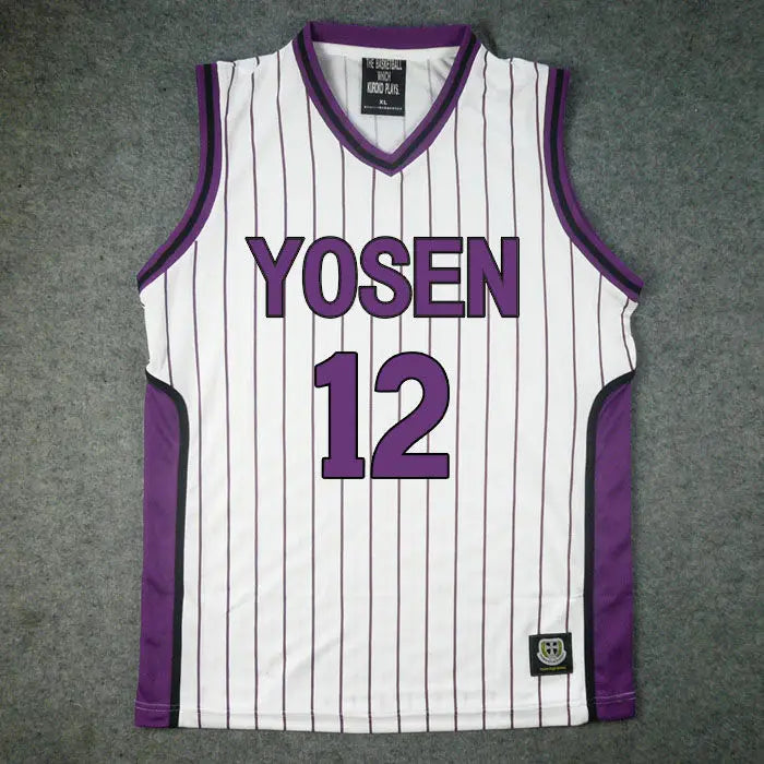 Kuroko no Basuke Anime Cosplay Yosen Basket School Uniform Murasakibara Atsushi Jersey Set 9 12 Sportswear Tshirt