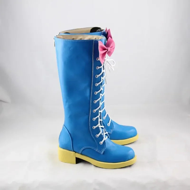 Anime Little Pony Cosplay Pinkie Pie Boots Halloween Carnival Custom Made Little Pony Ppinkie Pie Blue Shoes