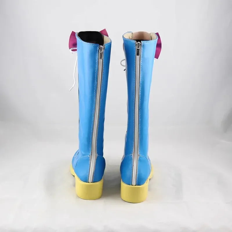 Anime Little Pony Cosplay Pinkie Pie Boots Halloween Carnival Custom Made Little Pony Ppinkie Pie Blue Shoes