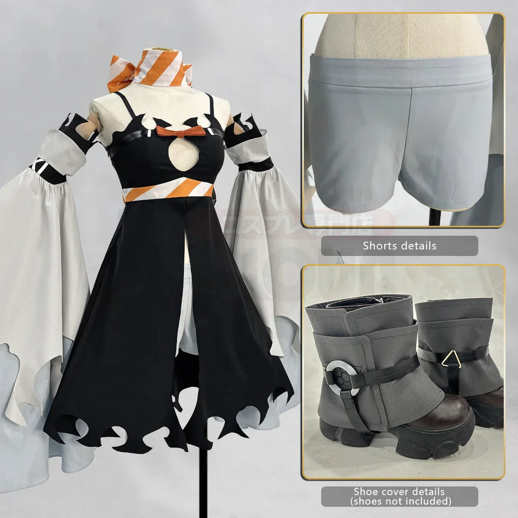 HOLOUN Gachiakuta Anime Amo Cosplay Costume Boot Covers Dress Scarf Shorts Sleeves Convention Halloween Christmas Gift