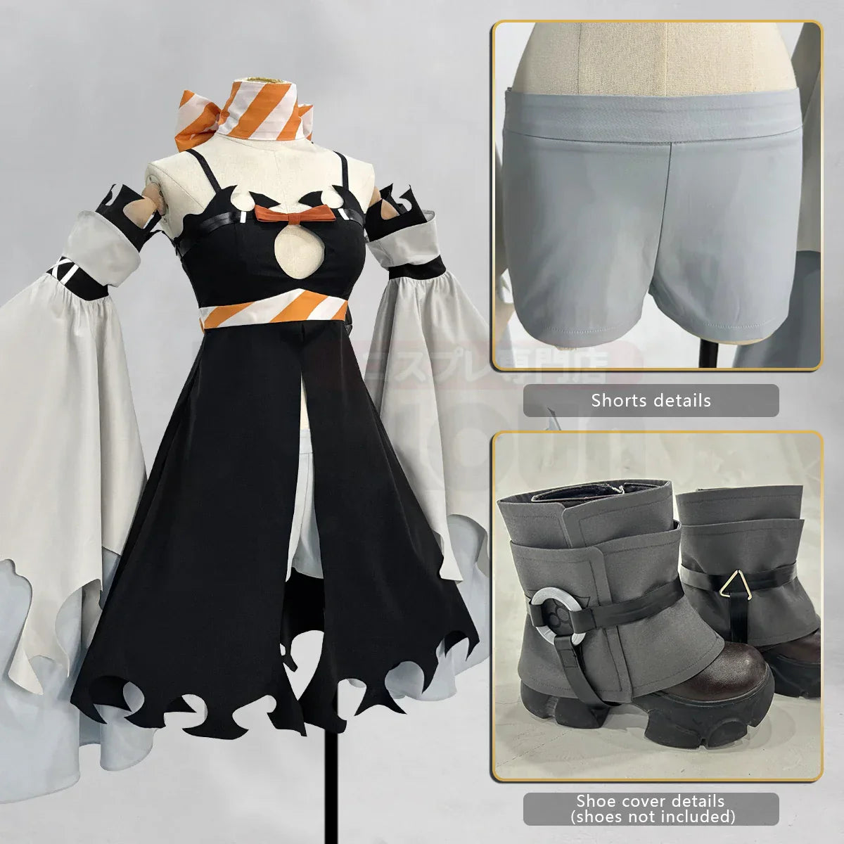 HOLOUN Gachiakuta Anime Amo Cosplay Costume Boot Covers Dress Scarf Shorts Sleeves Convention Halloween Christmas Gift