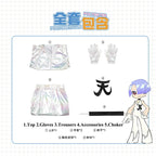 Panty Stocking Polyester Cosplay Costume Polyurethane Cosplay Costume Anime Black White Jumpsuits For Hallowmas Party