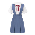 Rei Ayanami Cosplay Costume Asuka Langley Soryu Cosplay Women School Uniform Dresses Wig Hair Clips Halloween Loli