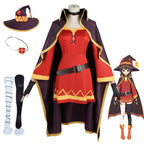 Anime Megumin Cosplay Costume Women Sorceress Dress Outfits Megumin Cos Wig Halloween Cos Costumes