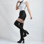 Anime Chainsaw Reze Cosplay Costume Outfits Shirt Tie Short Wig Neck Ring Women Anime Uniform Halloween Party