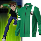 Anime Ben10 Alien Force Ben Tennyson Cosplay Unisex Sweatshirt Jacket Hoodies Zipper Coat Casual Uniforms Halloween
