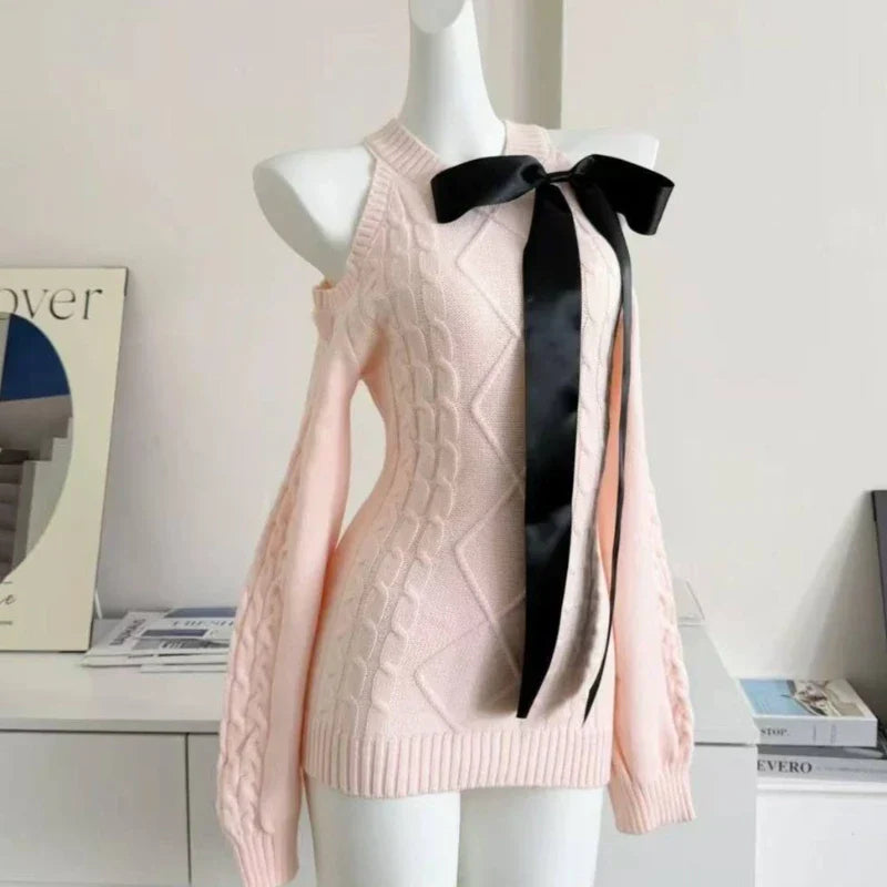 Preppy Style Sweet Knitted Sweater 2000s Aesthetic Gyaru Chic Korean Y2k Jumper Sweater Long Sleeve Coquette Knitwears