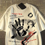 Cartoon Graphic Loose Fit T-Shirt - White / XXL - Graphic T-Shirt