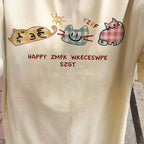 Dopamine Cartoon Cotton Summer T-Shirt - kawaii-inspired outfit in pastel colors - 25850393