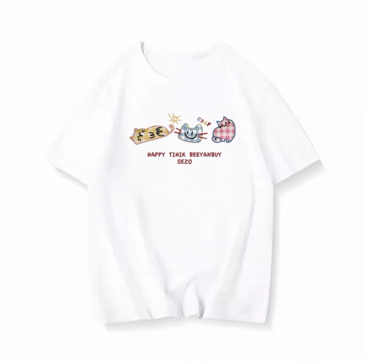 Dopamine Cartoon Cotton Summer T-Shirt - kawaii-inspired outfit in pastel colors - 75775333