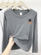 Cute Cat Print Korean Short Sleeve T-Shirt - kawaii-inspired outfit in pastel colors - 19396840