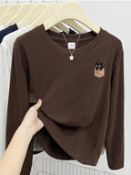 Cute Cat Print Korean Short Sleeve T-Shirt - kawaii-inspired outfit in pastel colors - 36750214