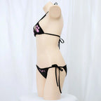 Anime Kawaii Girl Cute Cat Paw Bikini Swimsuit Women Claw Pattern Three Point Underwear Set Costume Cosplay