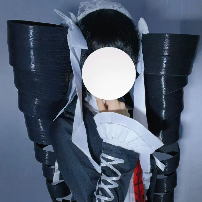 Anime Celestia Ludenberg Cosplay Yasuhiro Taeko Wig Artificial Black Hair Spiral Double Ponytail Role Play Props