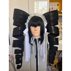Anime Celestia Ludenberg Cosplay Yasuhiro Taeko Wig Artificial Black Hair Spiral Double Ponytail Role Play Props