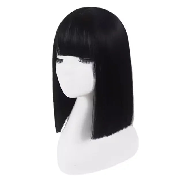 Anime Celestia Ludenberg Cosplay Yasuhiro Taeko Wig Artificial Black Hair Spiral Double Ponytail Role Play Props