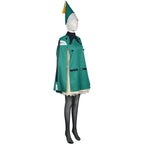 Anime Witch Hat Atelier Coco Cosplay Outfit Green Cloak Uniform Full Set With Hat Socks For Halloween Costume Party