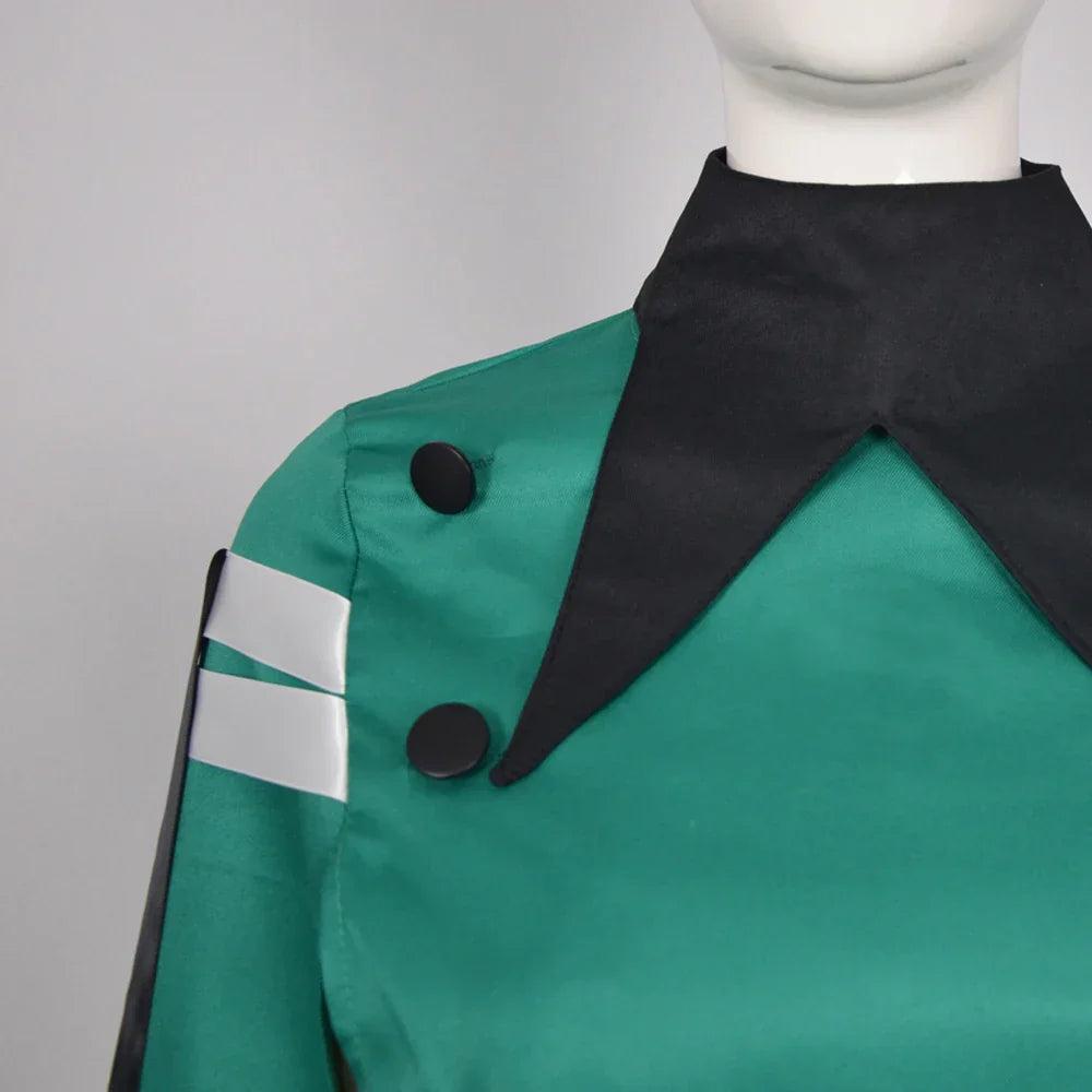 Anime Witch Hat Atelier Coco Cosplay Outfit Green Cloak Uniform Full Set With Hat Socks For Halloween Costume Party