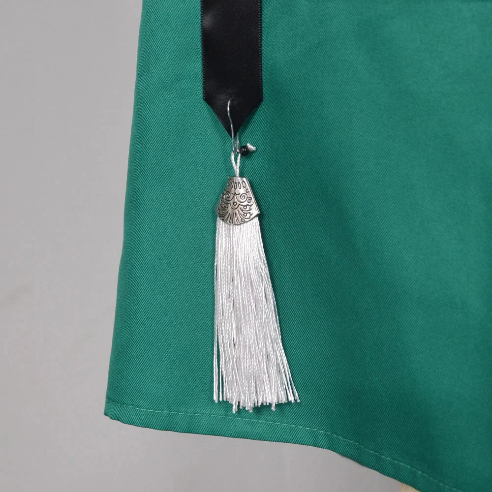 Anime Witch Hat Atelier Coco Cosplay Outfit Green Cloak Uniform Full Set With Hat Socks For Halloween Costume Party