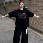 High-Street Graphic Cotton Tee - kawaii-inspired outfit in pastel colors - 95664217