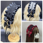 Lolita Hair Band Headwear Lolita Gothic Dark Collection Cross with Angel Handle Sweet Hair Accessories
