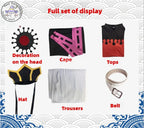 Popular Anime Demon Doma Douma Cosplay Costume Twelve Kizuki Upper Rank Two Role Play Wig Fan Sets Outfit for Men Women