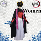 Popular Anime Demon Doma Douma Cosplay Costume Twelve Kizuki Upper Rank Two Role Play Wig Fan Sets Outfit for Men Women
