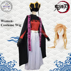 Popular Anime Demon Doma Douma Cosplay Costume Twelve Kizuki Upper Rank Two Role Play Wig Fan Sets Outfit for Men Women