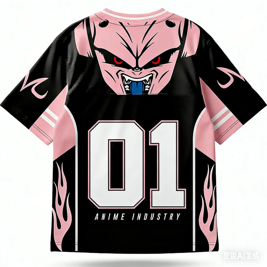 Adult and Children Parent-child Couple Dragon Ball Majin Boo European and American Style 3D Printed T-shirt Shorts